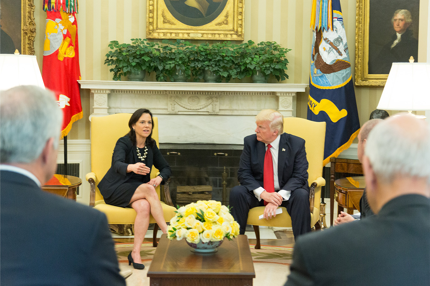 Jane Timken with President Donald Trump at the White House
